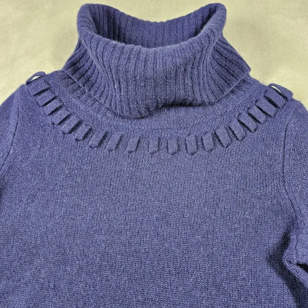 Antonio Melani Cashmere Turtleneck Sweater Womens XS Deep Navy Jumper Amelia